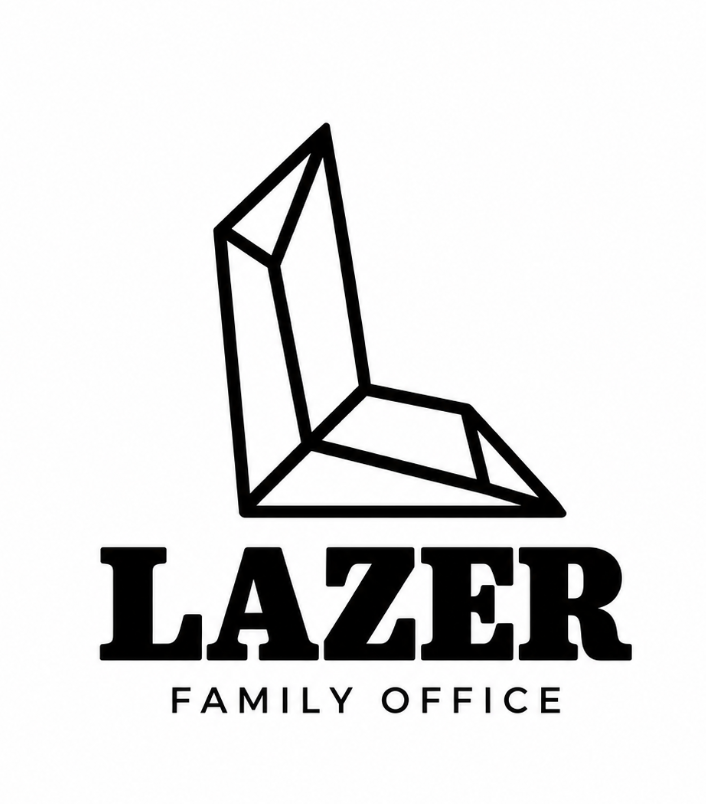 Lazer Family Office — geometric folded L logo
